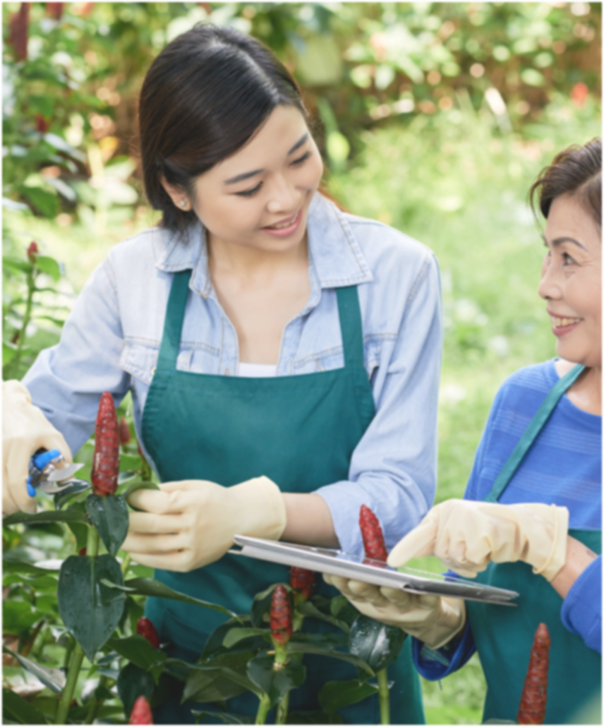 women-working-garden
